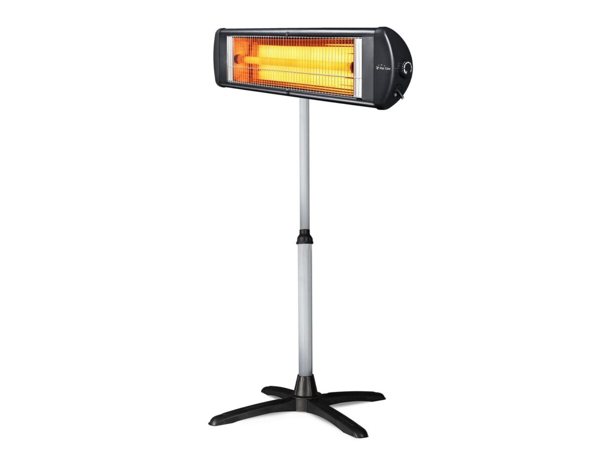 Calefactor halógeno de 2500 W, para suelo o pared, para uso interior o exterior PURLINE HEATY EXC 25 Negro - Imagen 2