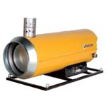 Calefacción de aire forzado suspendido con combustión indirecta de gasóleo (con chimenea) 85 kW 3950 m3/h