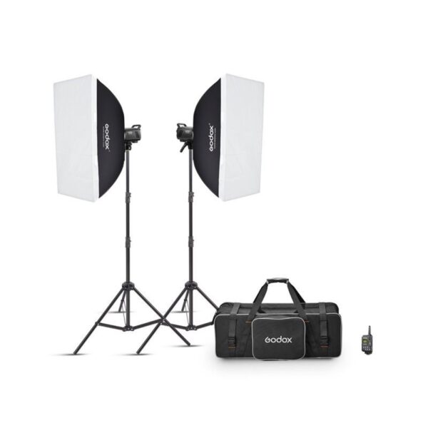 Kit de flash de estudio Godox MS300V-F en blanco y negro 2